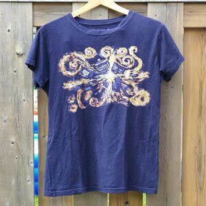 FUN Doctor Who Shirt Van Gogh Pandorica Opens Tardis Shirt Size XL 2012 BBC